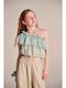 Kids' Crop Top Sleeveless Light Blue