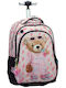Back Me Up School Bag Trolley Elementary, Elementary Pink with Water Bottle Holder