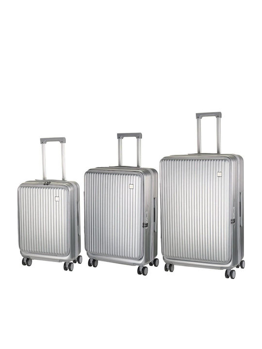 RCM Silver Suitcases with 4 Wheels
