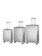RCM Silver Suitcases with 4 Wheels