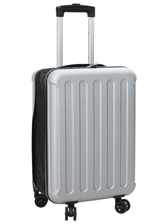 vidaXL Reisekoffer Hart Silber mit 4 Räder Höhe 55,5 cm
