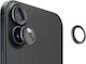 Evelatus Προστασία Κάμερας Tempered Glass Μαύρο για το iPhone 16, iPhone 16 Plus
