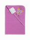 Beboulino Baby Hooded Bath Towel Fuchsia 75x75cm