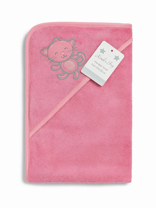 Beboulino Baby Hooded Towel Pink 75x75cm