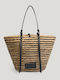 Tote Collection Ψάθινη Γυναικεία Τσάντα Tote Χειρός Μαύρη