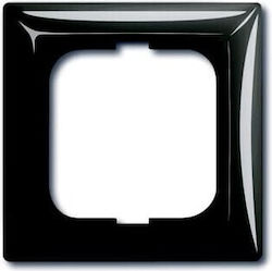 2511-95 Rahmen 1-fach Schwarz Basic+Fingerabdruck