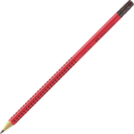 Faber-Castell Grip 2001 Bleistift mit rotem Radiergummi
