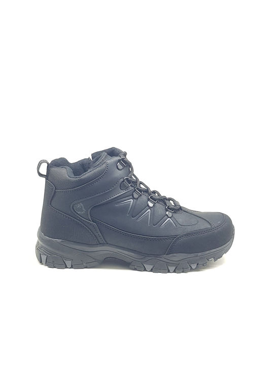 Leoder Boots Men's Black Hiking Shoes