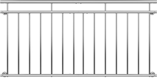 French Balcony Terrace Railing Stainless Steel 90 x 184 cm