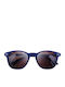 Moken Unisex Sonnenbrille mit Blau Gestell und Blau Linse MKNC18NVY-BRW