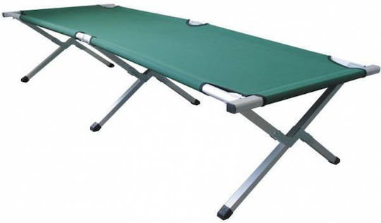 Folding Guest Bed Campaign Single Green 190x63x41cm