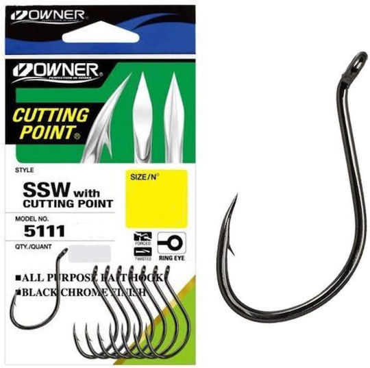 Owner Haken 5111-ssw Schwarz #9/0