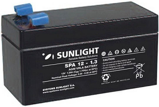SunLight Vrla Μπαταρία UPS με Χωρητικότητα 1.3Ah και Τάση 6V 1τμχ