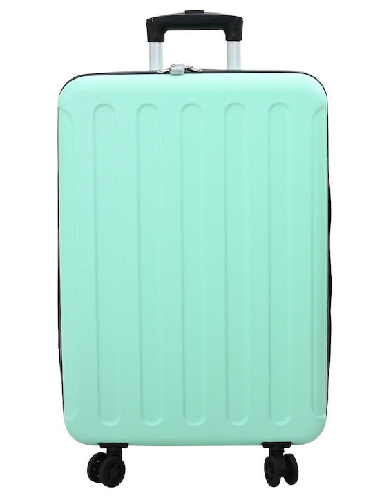 vidaXL Medium Hard Travel Suitcase Mint Green with 4 Wheels Height 66cm