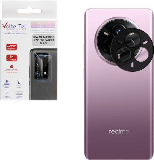 Volte-Tel Camera Protection Tempered Glass Black for the Realme 14 Pro 5G
