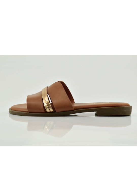 Blondie Flache Sandalen für Damen in Braun Farbe