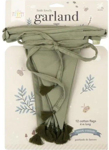 Fabric Garland Disty Sage A Little Lovely Company