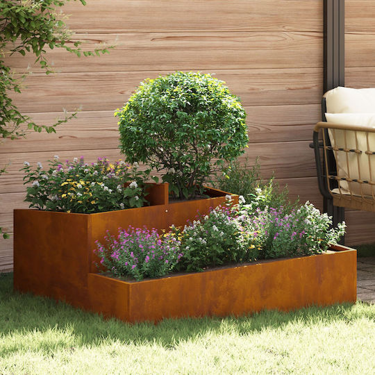 vidaXL Pot Metallic Brown 60cm.
