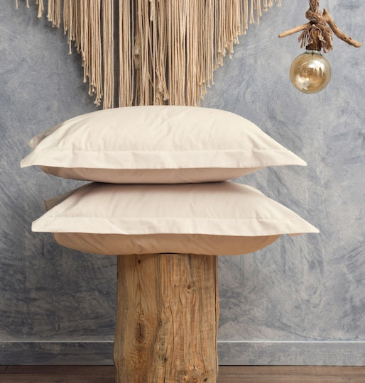 Cokitex Melody Pillowcase Set Oxford Ivory 50x70cm.