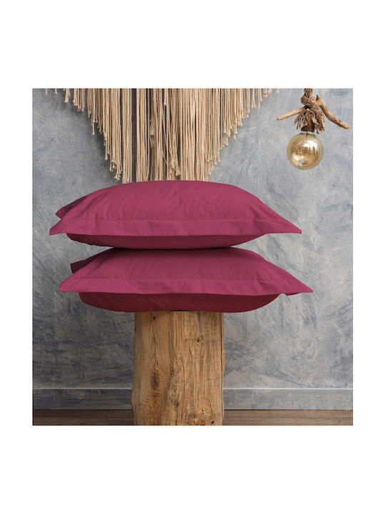 Cokitex Melody Σετ Μαξιλαροθήκες Oxford Plum 50x70εκ.