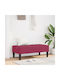 Stool For Living Room Upholstered with Fabric Red Wine 113x57x39cm