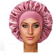 Damen Stoff Weiches Schlaf Haar Turban Bonnet Pink Champagner
