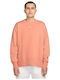 Long Women's Sweatshirt Hooded Orange