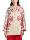 Access Damen Blazer Ecru, Brown, Red