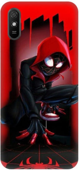 Miles Morales Spiderman Silicone Case Xiaomi Redmi 9a Red