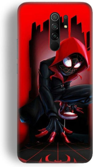 Carcasă din silicon Miles Morales Spiderman pentru Xiaomi Redmi 9 Roșu