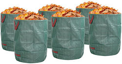 vidaXL Trash Bags for the Garden Capacity 300lt with Handles 66x66cm 12pcs Green
