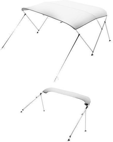 Vevor Τρίκλινη Σκηνή Σκίασης Σκάφους 72" X 79"-84" X 46" Ανοιχτό Γκρι 3gcyzyp72798drzo8v0