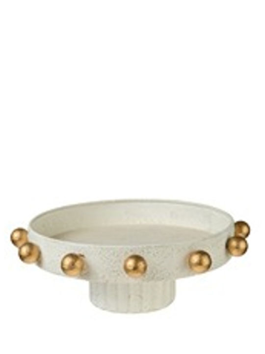 Zen Collection Διακοσμητικός Δίσκος Μεταλλικός Στρογγυλός 28x28x11.5cm