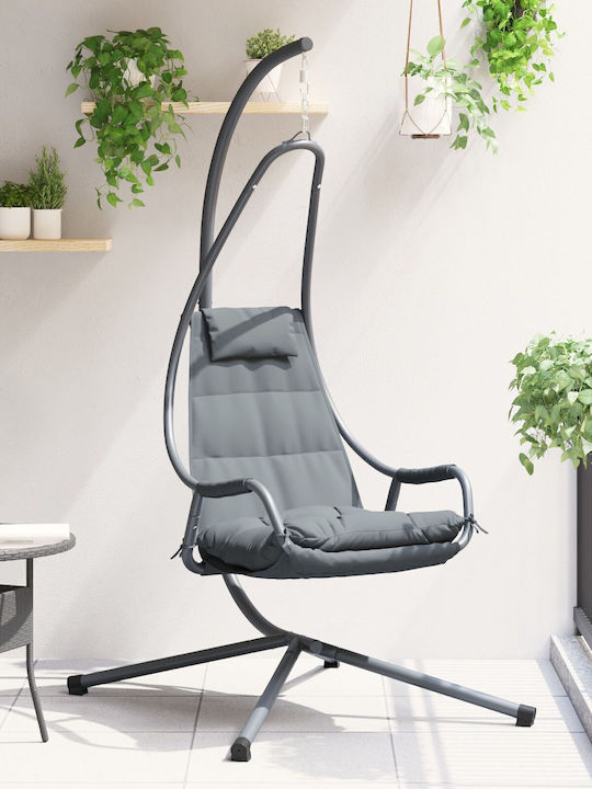 Metallic Swing Nest with Stand Gray L95xW105xH195cm