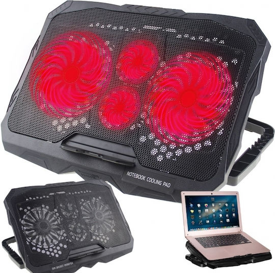 Verk Group Cooling Pad για Laptop με 4 Ανεμιστήρες και Φωτισμό