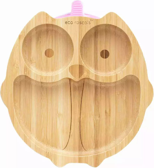 Eco Rascals Детска Чиния за Хранене Розов