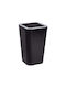 Wenko Plastic Waste Bin Push Black 6L