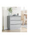 Wooden Chest of Drawers Γκρι Σονομα 71x34.5x75cm