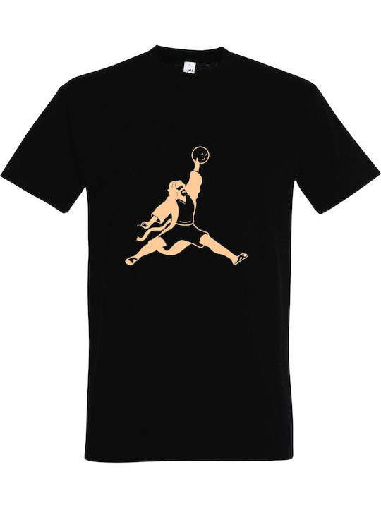 T-Shirt Unisex "Air Dude Big Lebowski Lustiger Dude Air Jordan" Schwarz
