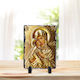 Fecioara Maria din Piatră Hristos-12x22cm Dreptunghiular-lucios