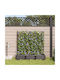 vidaXL Set 3 Kunststoff Blumentöpfe Braune 120x126cm
