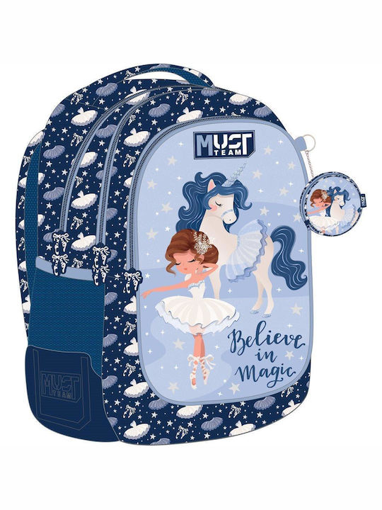 Must Team Schulranzen Rucksack Grundschule Flieder mit Flaschenhalter 25Liter