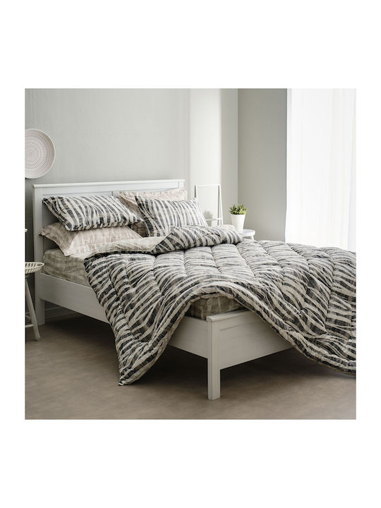 Charalambidis Textiles Safari Σετ Σεντόνια Υπέρδιπλα 220x260εκ. Γκρι (4τμχ)
