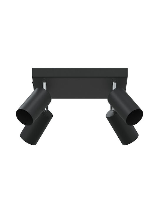 vidaXL Monos Spot cu Soclu GU10 în Culoare Negru
