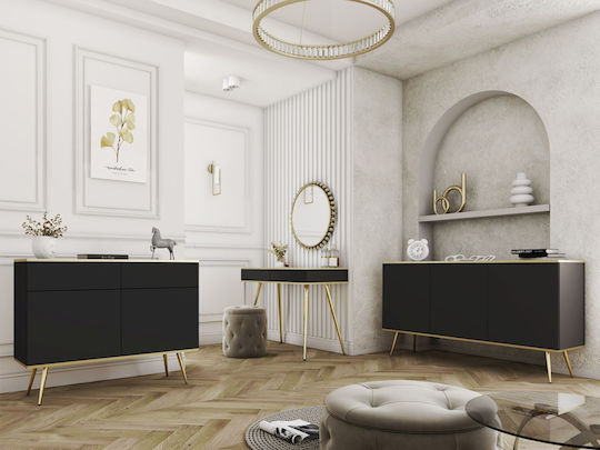 Bufet Oro Anthracite + Gold 160x41x85cm Bufet Oro Anthracite + Gold 160x41x85cm