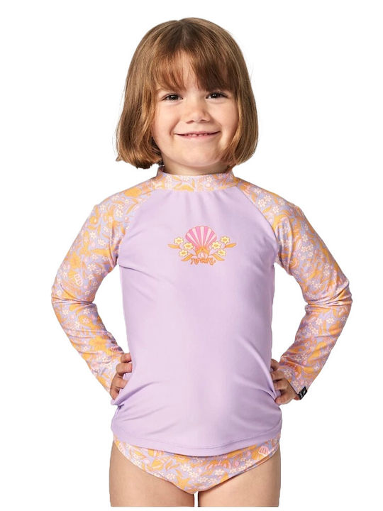 Rip Curl Costum de baie pentru copii Bluză cu mânecă lungă Lilac
