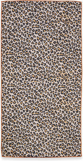 Nef-Nef Homeware Πετσέτα Microfiber Σώματος 200gr/m² Καφέ 160x80εκ.