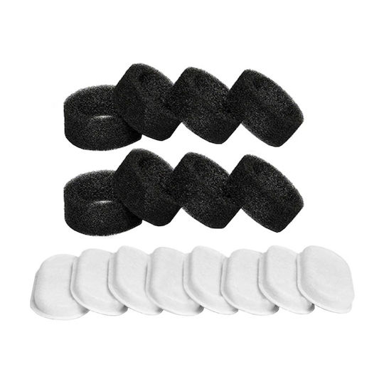 Rojeco Filters for Stainless Steel Waterer / Fountain for Dog & Cat 3.2lt in Gray Color 8pcs