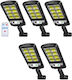 Jortan Set 5 Lămpi Solare Stradal cu Senzor de Mișcare și Telecomandă IP67 36bucx11bucx4buccm