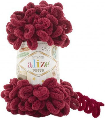 Νήμα Πλέξιμο Alize Puffy Al-107 100γρ Μπορντώ Βουργουνδίας
